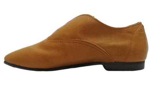 【momo MO-4 ブラウン】スニーカー風靴紐なし柔らか本革スリッポンシューズ